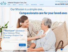 Tablet Screenshot of admiralhospicecare.com